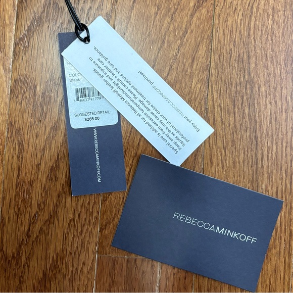 REBECCA MINKOFF Black Leather Shoulder Tote - Picture 6 of 8